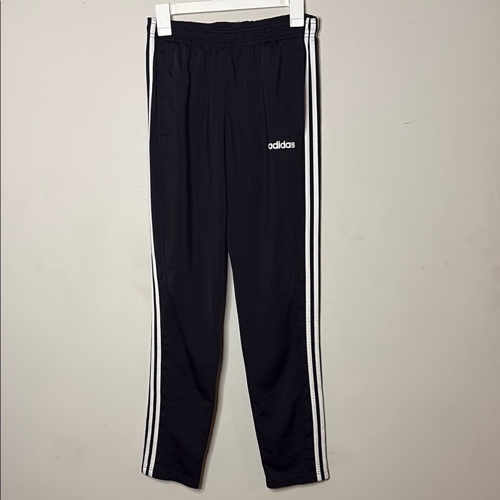 Adidas  Black Joggers with White Stripes